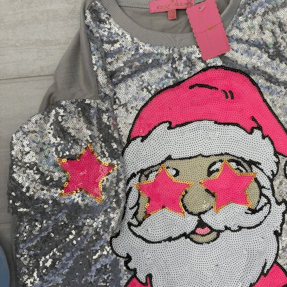 Simply Southern Silver Sequin Santa Dress - Picture 3 of 8